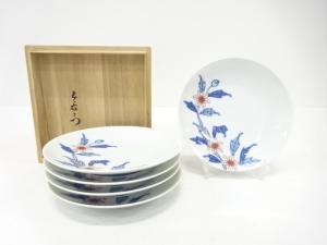 今泉今右衛門造　錦　花絵　菓子器　5客揃